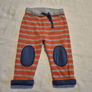 Baby Boden 18-24 months reversible orange & gray & blue pull on pants VGUC